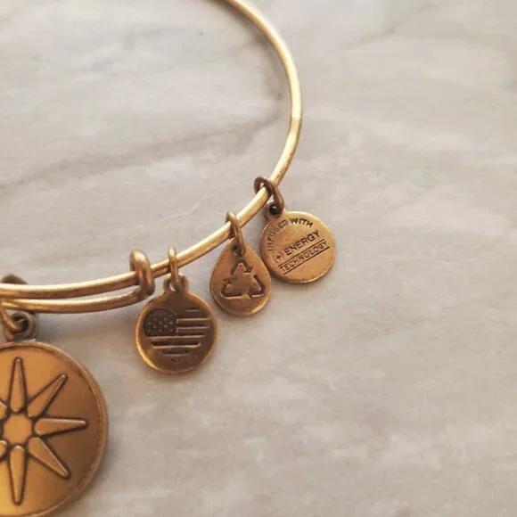 ✨ Alex And Ani Star Of Venus Gold Expandable Charm Bracelet ✨ - Picture 3 of 6